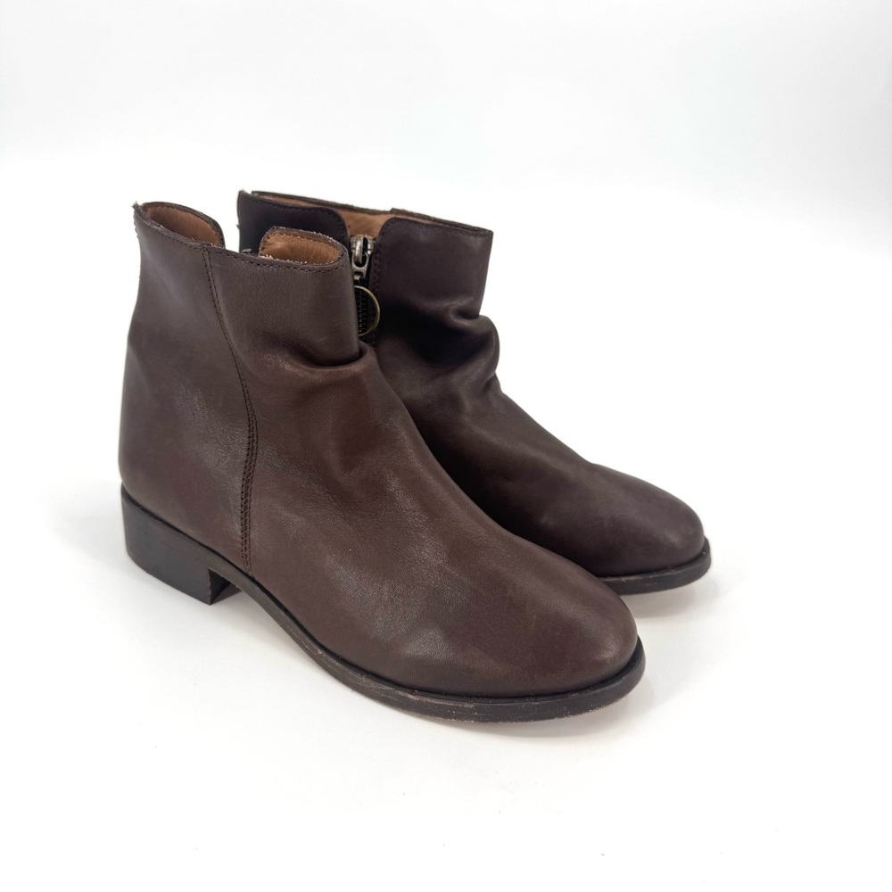 beek Dark Brown Leather Ankle Booties